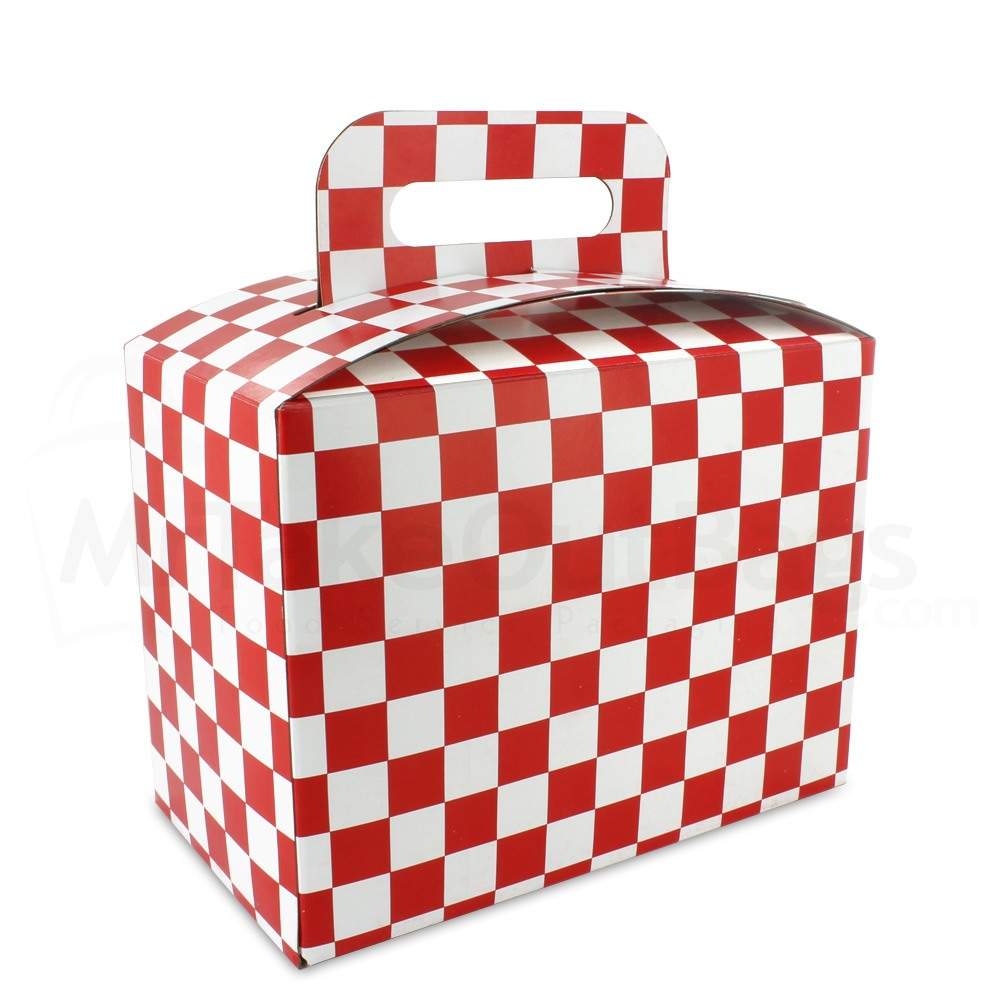 checkered lunch box