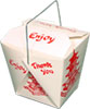 Pagoda Chinese Take Out Boxes with Wire Handles