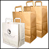 Stock Paper Flat Handled Shopping Bags