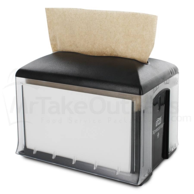 Tork Xpressnap Tabletop Napkin Dispenser, Black - 5.8 x 6.2 x 7.8"