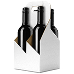 White, 4 bottles Wine Carrier (750ml bottles)