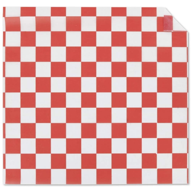 Red Check Waxed Food Tissue - 12 x 12 in.