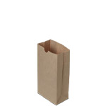 2lb. Natural Brown Kraft SOS Bags 100% Recycled 4.31 x 2.38 x 8.19"