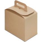 Large Kraft Paperboard Lunch Boxes with Handle