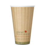 16 oz. Planet Plus2 Double Wall Compostable Paper Coffee Cup