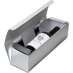 Argento Metallic Silver Single Wine Bottle Box