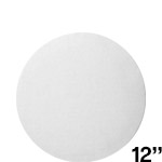 12" White Cake Board with Grease Resistant Coating
