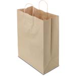 Heavy Duty Brown Kraft Paper Shopping Bags - 13 x 6.7 x 17 in