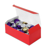 1/2 lb.  Red Paper Candy Boxes - 5.5 x 2.75 x 1.75 in.