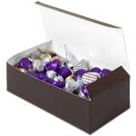 1 lb. Chocolate Paper Candy Boxes - 7 x 3.375 x 2 in.