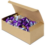 1 lb. Brown Kraft Paper Candy Boxes - 7 x 3.375 x 2 in.