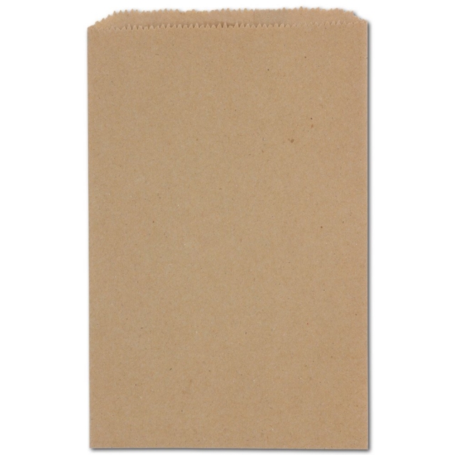 6.25" x 9.25" 100% Recycled Natural Brown Kraft Merchandise Bags