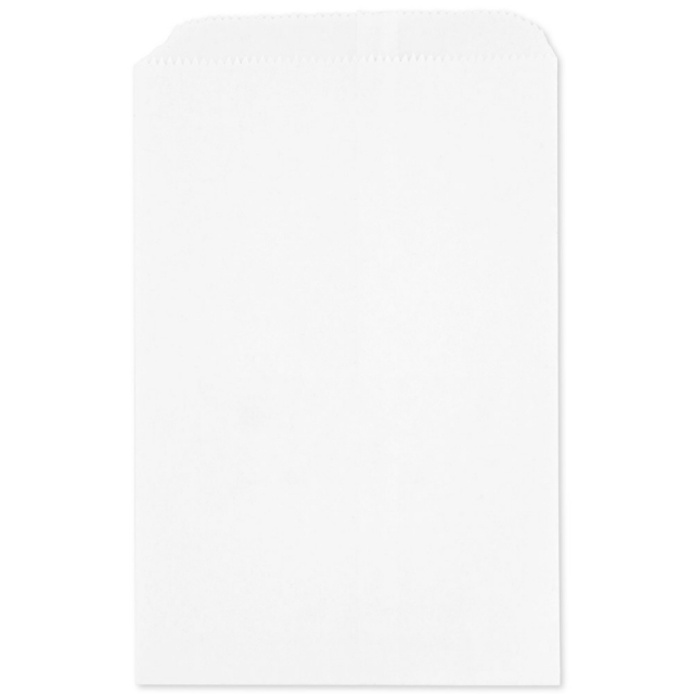 6.25" x 9.25" White Kraft Merchandise Bags