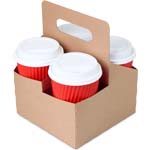 4 Cup Drink Carriers - 6.44 x 6.44 x 8.38"