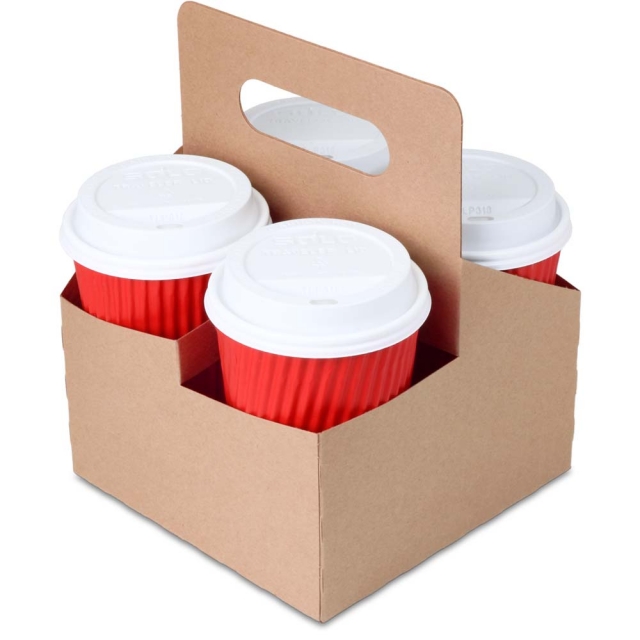 4 Cup Drink Carriers - 6.44 x 6.44 x 8.38"