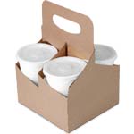 4 Cup Tall Drink Carriers - 6.94 x 6.94 x 9.19"