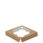 Jumbo Size One-Cupcake Insert for 4 x 4 x 4" Cupcake Boxes: Brown