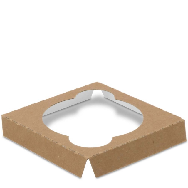 Jumbo Size One-Cupcake Insert for 4 x 4 x 4" Cupcake Boxes: Brown