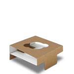 Mini Size One-Cupcake Insert for 4 x 4 x 4" Cupcake Boxes:Brown
