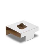 Mini Size One-Cupcake Insert for 4 x 4 x 4" Cupcake Boxes:White