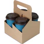 Economy 4-Cup 32 Oz. Drink Carrier - 7-1/4 x 7 x 9-1/4 in.