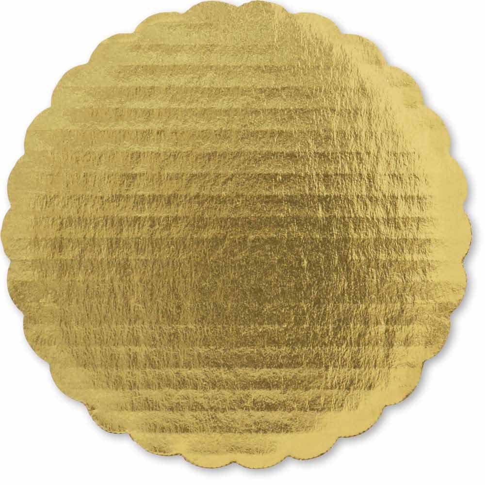 SCHYIDA Pack of 7 Cake Board 30 cm Round Cake Board Plastic Cake Plate Gold  Reusable Cake Base for Transport Cakes and Cakes