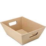 Natural Brown Kraft E-flute Market Totes - 10-1/4 x 8-1/4 x 4 in.