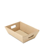 Natural Brown Kraft E-flute Market Totes - 6 x 4-1/4 x 2 in.