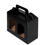 Jar Gift Box - Nero Black Linen Window 2 - Jar Carrier