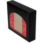 Nero Black Gift Box with Arched Window - 6 x 5-3/8 x 1-3/8 in.