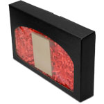 Nero Black Gift Box with Arched Window - 9 x 5-3/8 x 1-3/8 in.