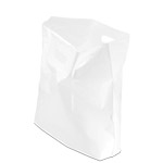 16 x 14 + 8 in. - Heavy Duty White Plastic Bags with Die Cut Handle