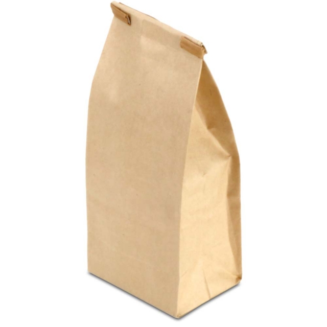 1/4 lb. Natural Brown Kraft Tin Tie Bags with Polypropylene Liner