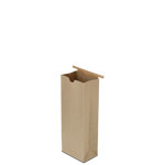 1 lb. Compostable Brown Kraft Paper Tin Tie Bags w. PLA Liner