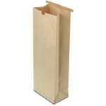 5 lb. Natural Brown Kraft Tin Tie Bags with Poly Liner