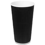 20 oz. Black Ripple Paper Coffee Cup