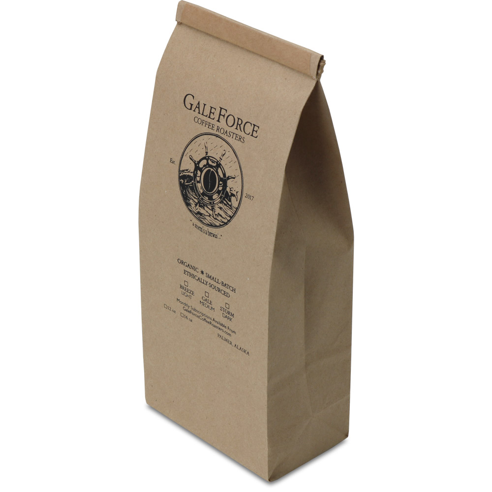 Custom Paper Coffee Bags / Tin Tie Bags