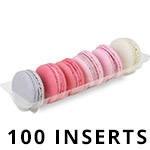 6 Macaron Clear Carrier Tray - 100 count