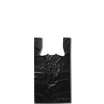 Black T-Shirt Bags - 10 x 5 x 18 in.