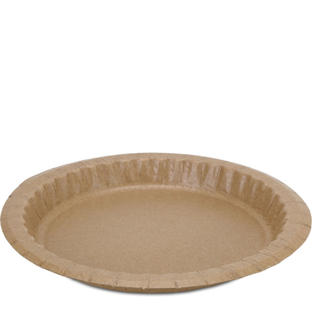 7.5 in. Brown Kraft Natural 3-Ply Corrugated Disposable Plates