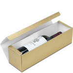 Oro Matte Gold Single Bottle Wine Box