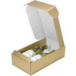 Oro Matte Gold Textured 2 Bottle Wine Boxes