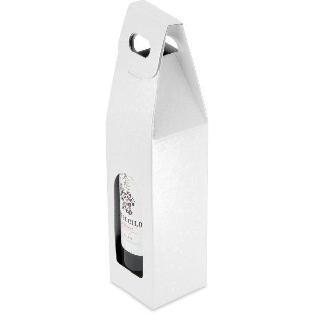 Sfere Bianco White Bubble Single Bottle Wine Carrier Boxes