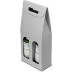 Grigio Gray Groove Two Bottle Wine Carrier Boxes