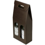 Pella Marrone Chocolate Pebble Two Bottle Wine Carrier Boxes