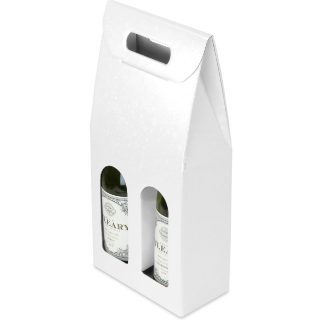 Sfere Bianco White Bubble 2 Bottle Wine Carrier Boxes