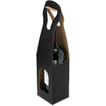 Nero Black Embossed One Bottle Wine Carrier Boxes