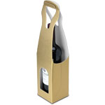 Oro Matte Gold Single Bottle Wine Carrier Boxes