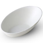 3 in. White Bagasse Mini Angled Bowl