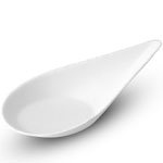 4 in. Bagasse White Mini Taster Spoon
